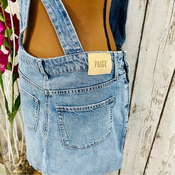 Paige - NWT Overall Denim Mini Dress - Picture 10 of 13